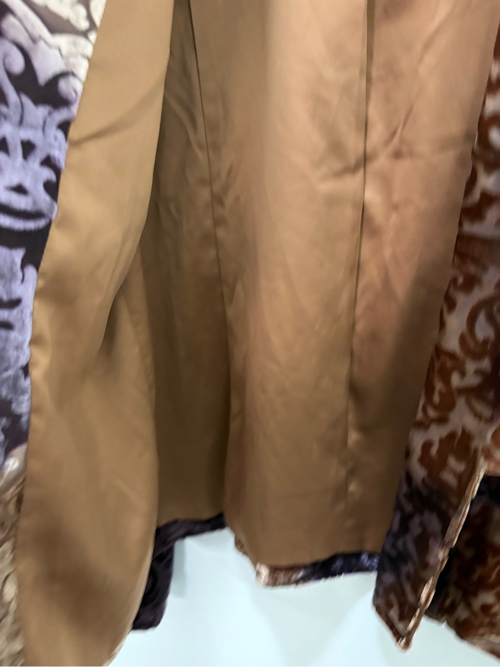 Sundance Blazer Womens 12 Firelight Silk blend Velvet Burnout Purple Brown Boho - Picture 10 of 11